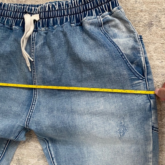 Stretchy Cropped Jogger Jeans with Stars Lounge Casual Stylish - Picture 5 of 12